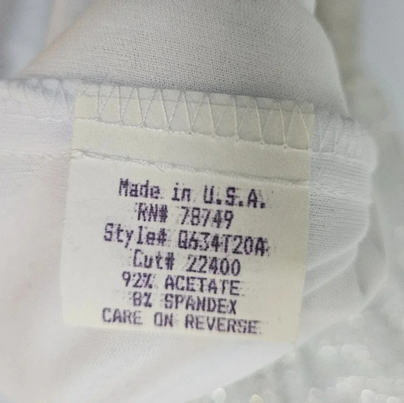 Wet Seal y2k Ivory Glitter Retro Stretchy Cowl Preppy knee length dress Sz M - Picture 8 of 11